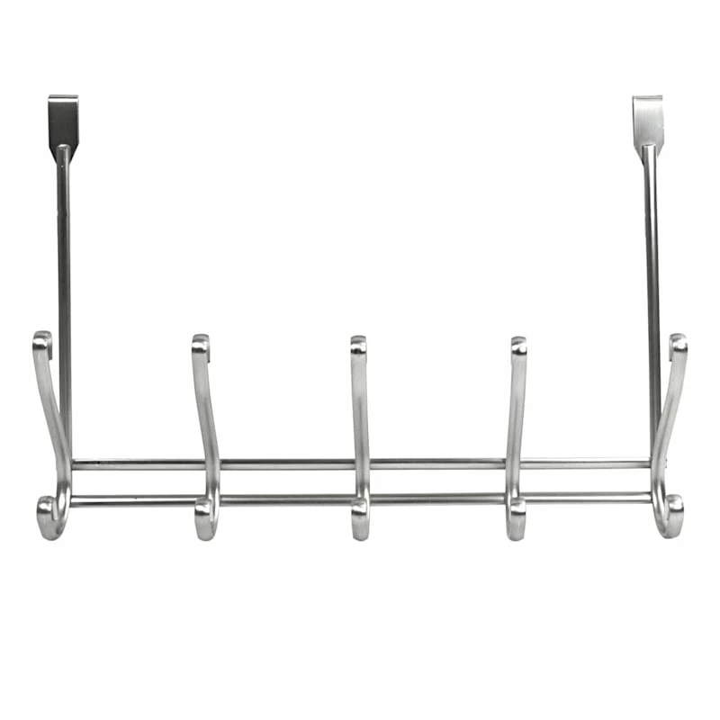 5-Hook Over The Door Hanger, Nickel 1 5-Hook Over The Door Hanger, Nickel