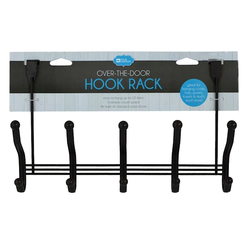 5-Hook Over The Door Rack, Bronze 1 5-Hook Over The Door Rack, Bronze