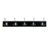 5-Hook Triple Wall Hanger, Black