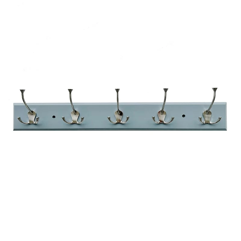 5-Hook Triple Wall Hanger, Grey 1 5-Hook Triple Wall Hanger, Grey
