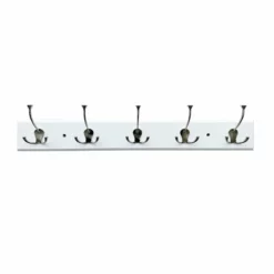 5-Hook White Triple Wall Hanger