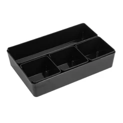 5-Pack Drawer Bin, Black