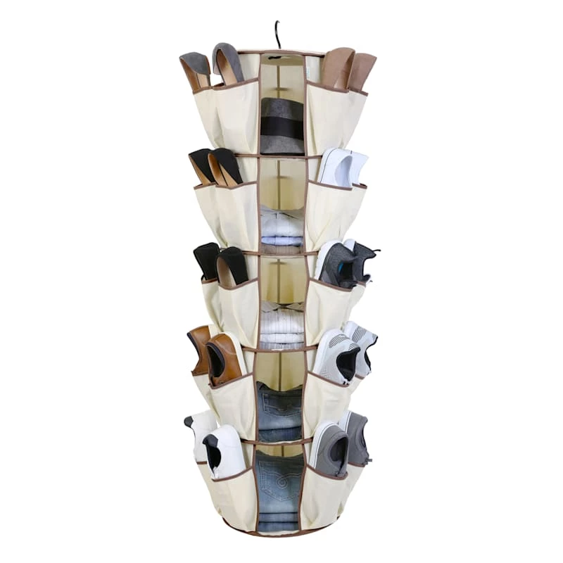 5-Tier Carousel Organizer, Brown 2 5-Tier Carousel Organizer, Brown - Image 2