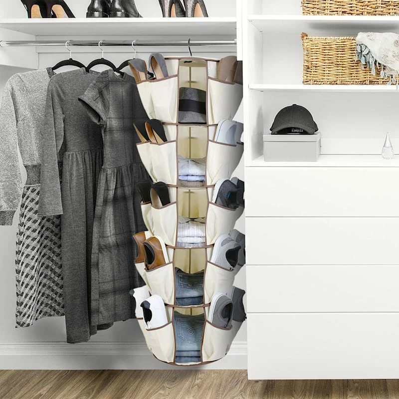 5-Tier Carousel Organizer, Brown 4 5-Tier Carousel Organizer, Brown - Image 4