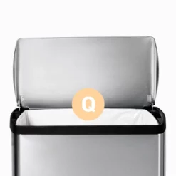 50 Liter (13.2 Gal) Classic Rectangular Step Trash Can Brushed Stainless Steel -Storage Sales Store 50 liter 13.2 gal classic rectangular step trash can brushed stainless steel 3