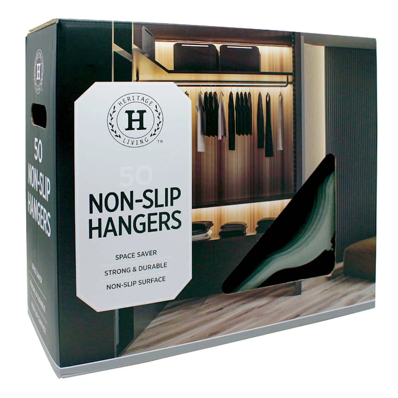 50-Pack Velvet Hanger Set, Grey 2 50-Pack Velvet Hanger Set, Grey - Image 2