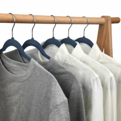 50-Pack Velvet Suit Hangers, Dark Blue -Storage Sales Store 50 pack velvet suit hangers dark blue 3