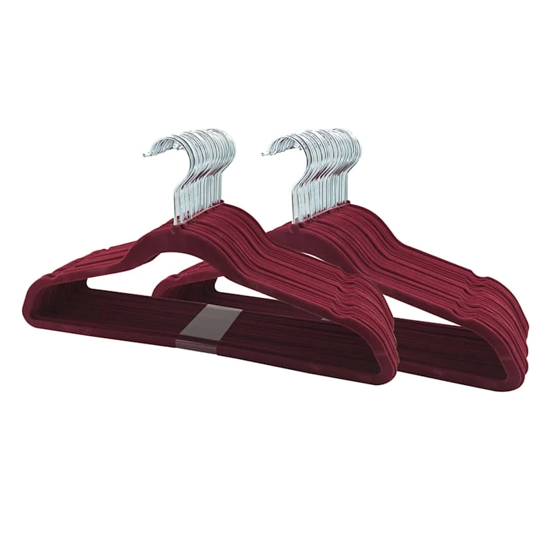 50-Pack Velvet Suit Hangers, Fuchsia 2 50-Pack Velvet Suit Hangers, Fuchsia - Image 2
