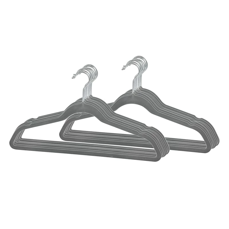 50-Pack Velvet Suit Hangers, Grey 2 50-Pack Velvet Suit Hangers, Grey - Image 2