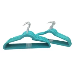 50-Pack Velvet Suit Hangers, Turkish Blue