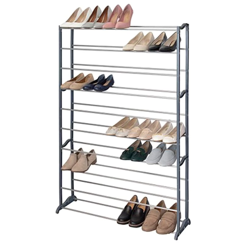 50-Pair Shoe Rack, Grey 1 50-Pair Shoe Rack, Grey
