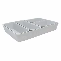 6-Piece Grey Drawer Organizer
