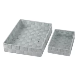 6-Piece Woven Storage Basket Set, Grey 6 6-Piece Woven Storage Basket Set, Grey -Storage Sales Store 6 piece woven storage basket set grey 2