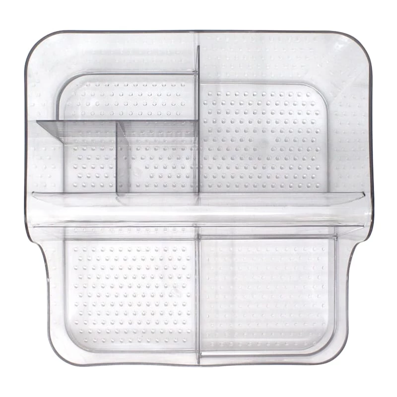6-Section Clear Storage Bin, Extra Large 1 6-Section Clear Storage Bin, Extra Large