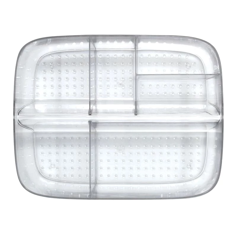 6-Section Clear Storage Bin 1 6-Section Clear Storage Bin