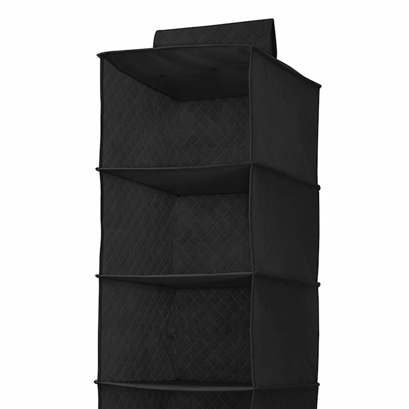 6-Shelf Hanging Sweater Organizer, Black 2 6-Shelf Hanging Sweater Organizer, Black - Image 2