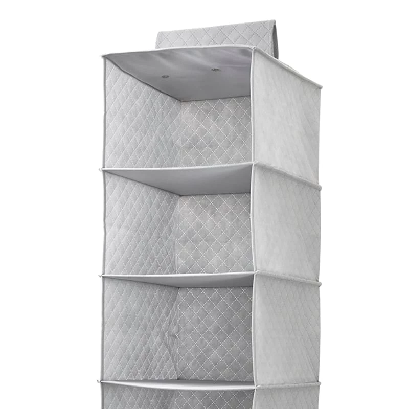 6-Shelf Hanging Sweater Organizer, Grey 2 6-Shelf Hanging Sweater Organizer, Grey - Image 2