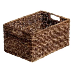 Abaca Rectangle Storage Basket, Medium
