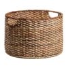 Bacburi Round Woven Abaca Storage Basket, Large