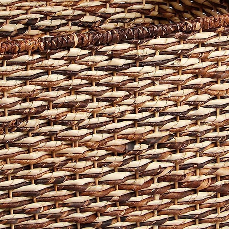 Bacburi Woven Abaca Rectangle Shelf Tote, Large 2 Bacburi Woven Abaca Rectangle Shelf Tote, Large - Image 2