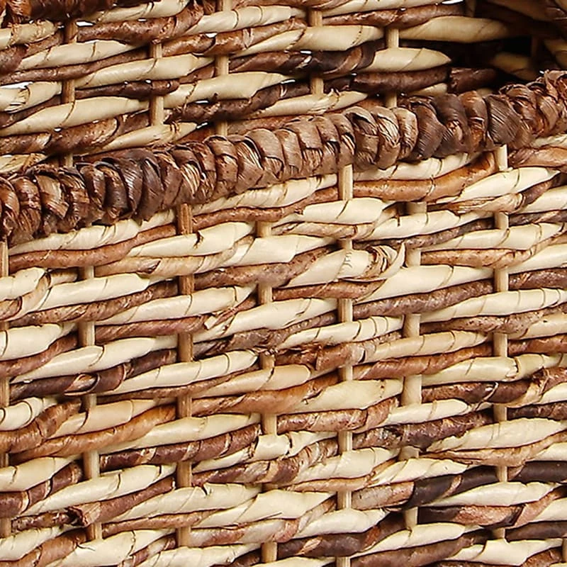 Bacburi Woven Abaca Rectangle Shelf Tote, Medium 2 Bacburi Woven Abaca Rectangle Shelf Tote, Medium - Image 2