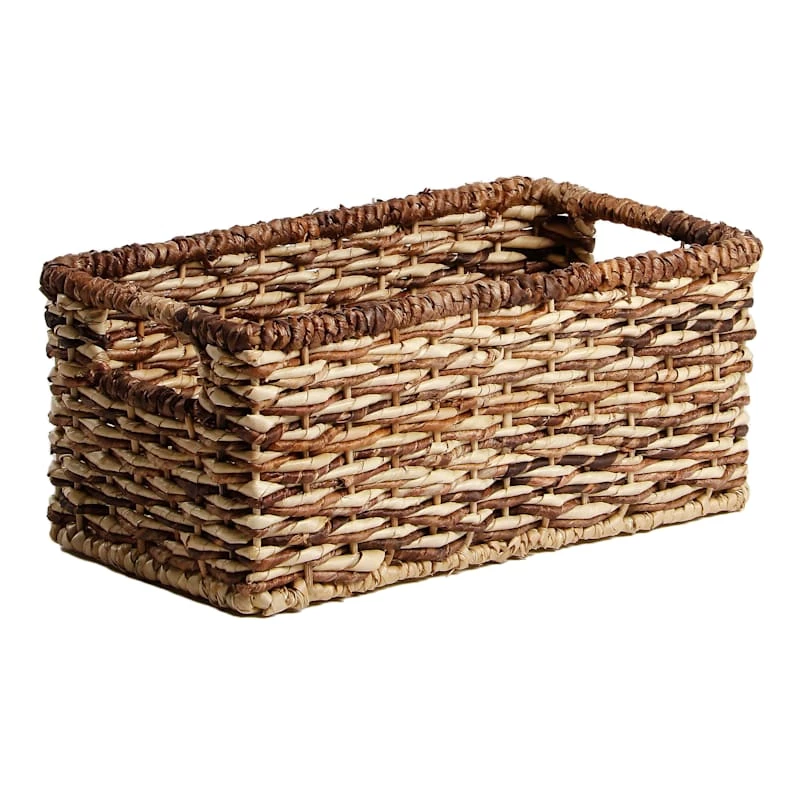 Bacburi Woven Abaca Rectangle Shelf Tote, Medium 1 Bacburi Woven Abaca Rectangle Shelf Tote, Medium