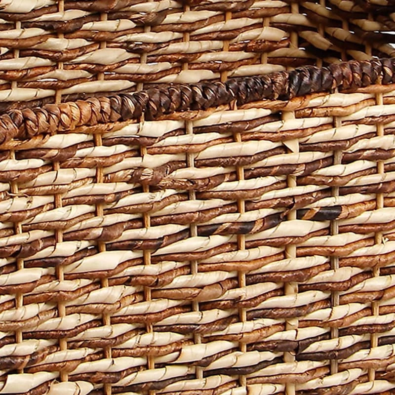 Bacburi Woven Abaca Rectangle Shelf Tote, Small 2 Bacburi Woven Abaca Rectangle Shelf Tote, Small - Image 2