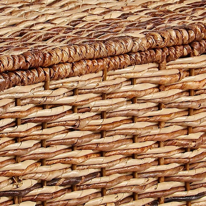 Bacburi Woven Abaca Storage Basket With Lid, Large 2 Bacburi Woven Abaca Storage Basket With Lid, Large - Image 2