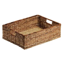 Bacburi Woven Abaca Under The Bed Storage Basket, Large
