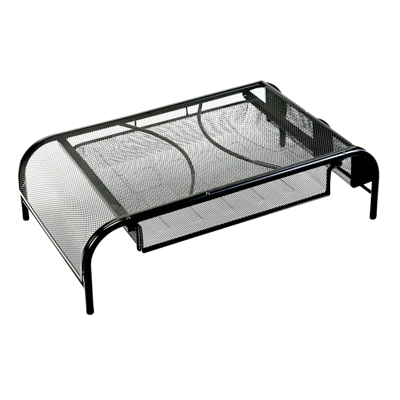 Black Metal Computer Stand 1 Black Metal Computer Stand