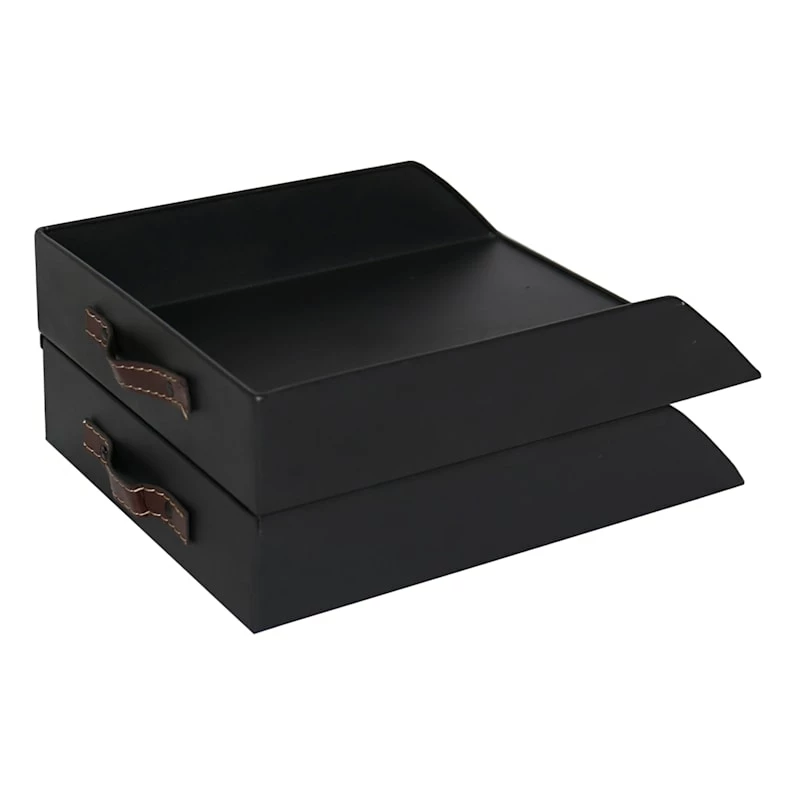 Black Metal Paper Tray 1 Black Metal Paper Tray