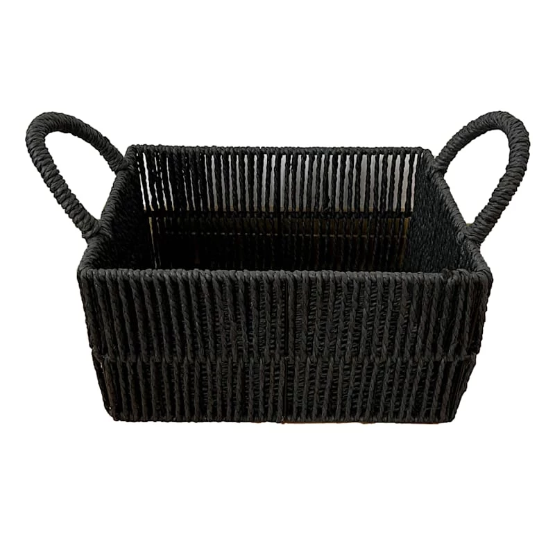 Black Paper Storage Basket, Medium 1 Black Paper Storage Basket, Medium