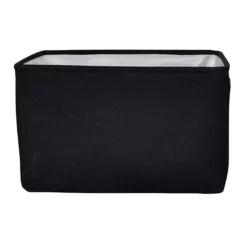 Black Rectangle Fabric Storage Basket, Large