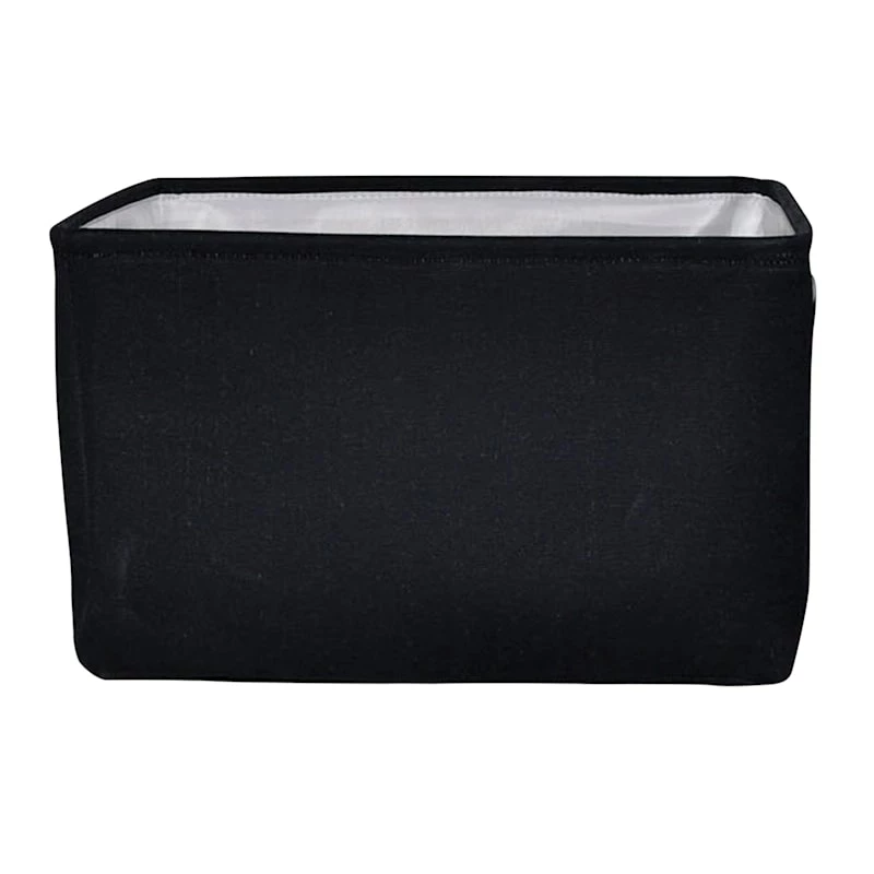 Black Rectangle Fabric Storage Basket, Large 1 Black Rectangle Fabric Storage Basket, Large