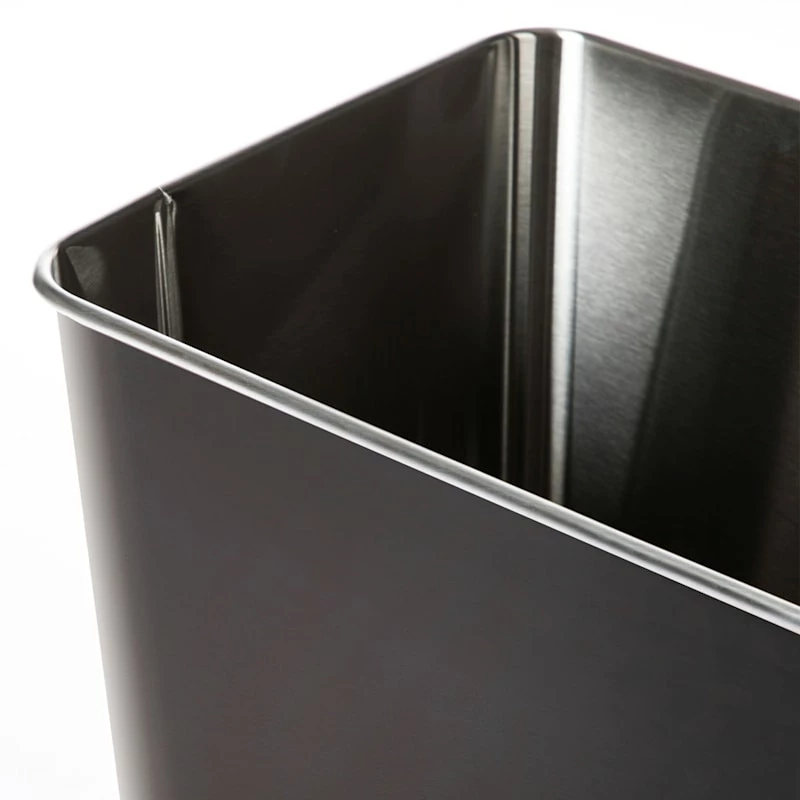 Black Stainless Steel Open Top Bin, 11.7l 2 Black Stainless Steel Open Top Bin, 11.7l - Image 2