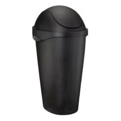 Black Swing-Top Trash Can, 12gal