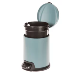 Blue Stainless Steel Round Pedal Bin, 5l 7 Blue Stainless Steel Round Pedal Bin, 5l -Storage Sales Store blue stainless steel round pedal bin 5l 2