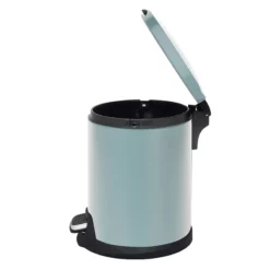 Blue Stainless Steel Round Pedal Bin, 5l