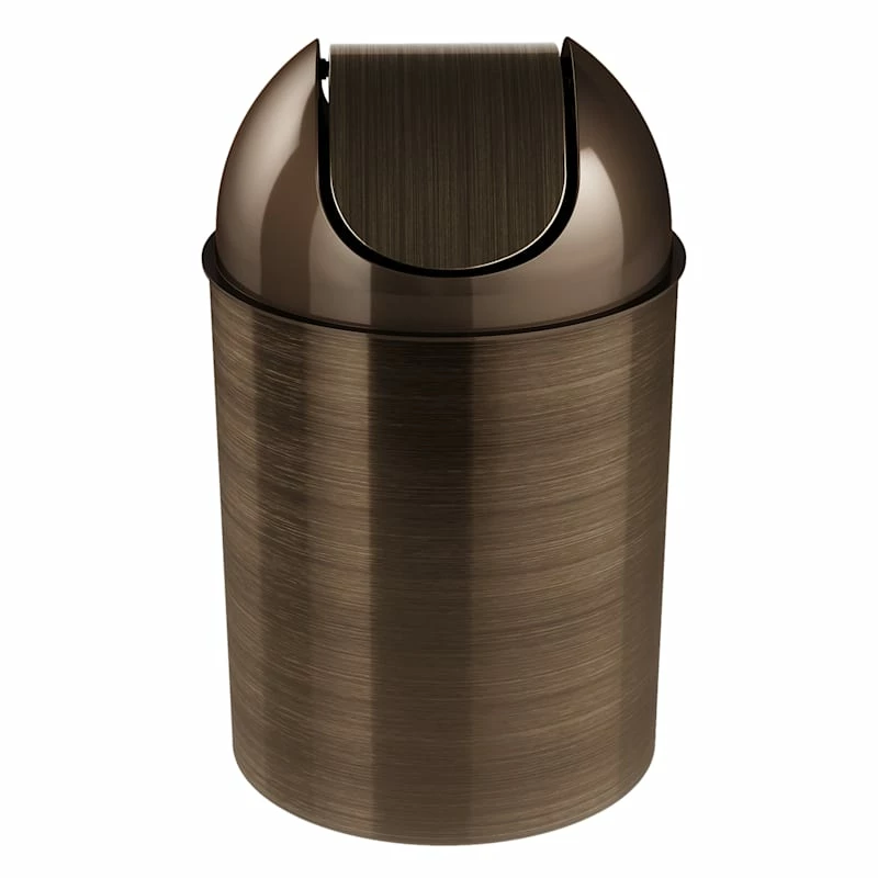 Bronze Mezzo Trash Can, 2.5gal 1 Bronze Mezzo Trash Can, 2.5gal