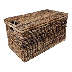 Brown Abaca Storage Trunk, Medium