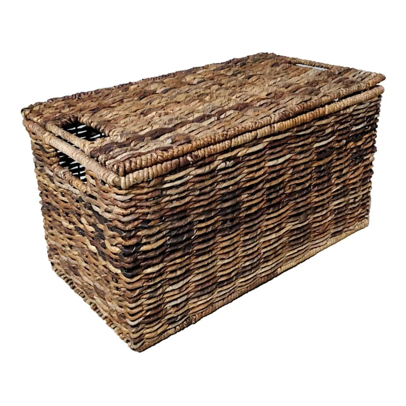 Brown Abaca Storage Trunk, Medium 1 Brown Abaca Storage Trunk, Medium