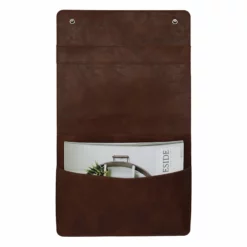 Brown Faux Leather Wall Organizer