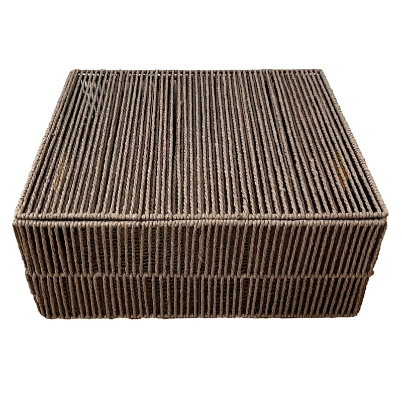 Brown Paper Rope Storage Basket, Large 1 Brown Paper Rope Storage Basket, Large