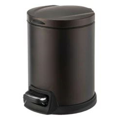 Brown Stainless Steel Round Pedal Bin, 5l