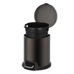 Brown Stainless Steel Round Pedal Bin, 5l 11 Brown Stainless Steel Round Pedal Bin, 5l -Storage Sales Store brown stainless steel round pedal bin 5l 4