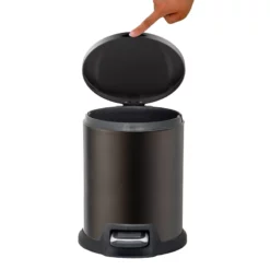 Brown Stainless Steel Round Pedal Bin, 5l 12 Brown Stainless Steel Round Pedal Bin, 5l -Storage Sales Store brown stainless steel round pedal bin 5l 5