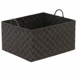 Brown Weave Storage Basket With Handles, Extra Large