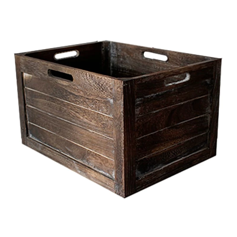 Brown Wooden Crate, Medium 1 Brown Wooden Crate, Medium