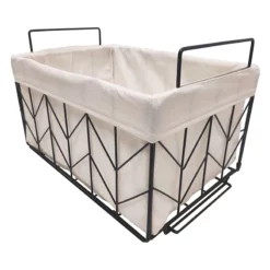 Chevron Collapsible Metal Basket, Medium -Storage Sales Store chevron collapsible metal basket medium 2