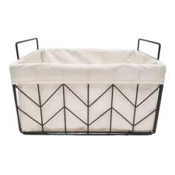 Chevron Collapsible Metal Basket, Medium